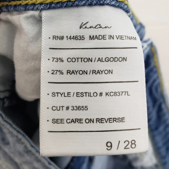 KanCan Women's Light Blue Distressed Jean Shorts - Picture 2 of 4